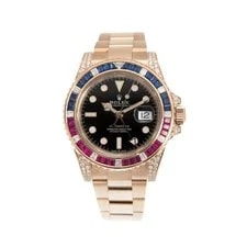 Rolex — Rolex GMT-Master II 126755SARU 'Saru' Rose Gold Black Dial Diamond Bezel — Watch — resale