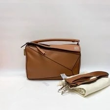 Loewe — Preloved Loewe Medium Puzzle Crossbody , Golden — Handbag — resale