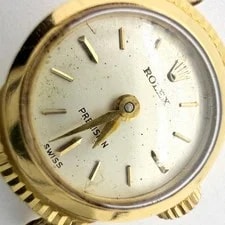 Rolex — Rolex Precision 9285 Silver Manual Winding 18K 750 YG Working — Watch — resale