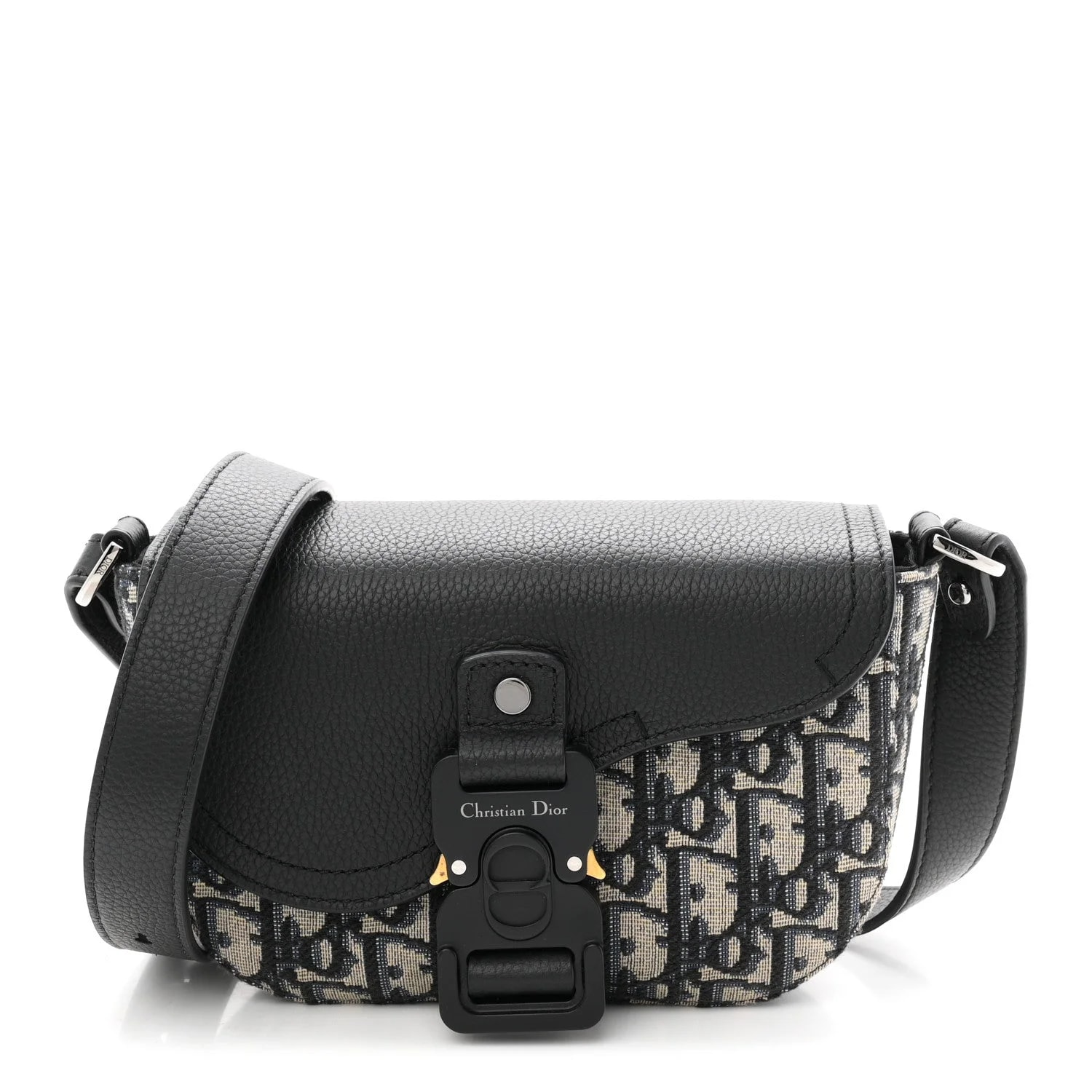 Dior — Grained Mini Saddle Messenger With Flap — Handbag — resale