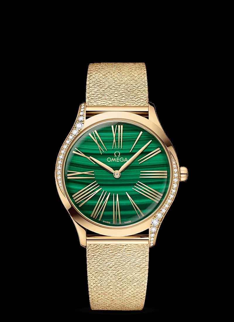 Worldofluxuryus — Omega de Ville Tresor Quartz 18K Moonshine™ Gold & Diamonds Lady's — Watch — resale