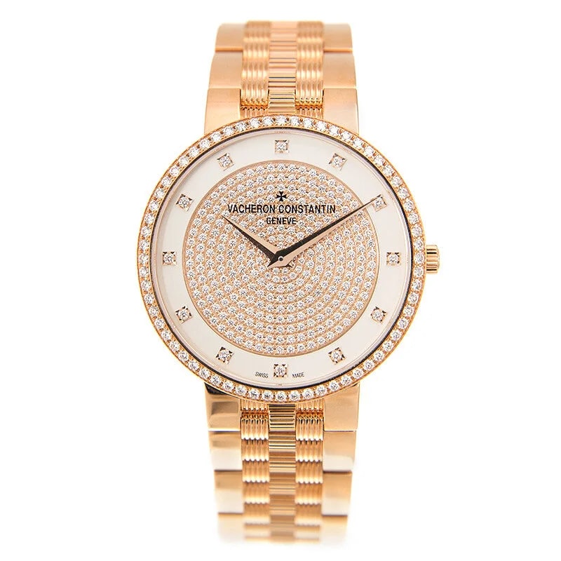 Worldofluxuryus — Vacheron Constantin Traditionnelle 18K Rose Gold Diamond-Set ' — Watch — resale