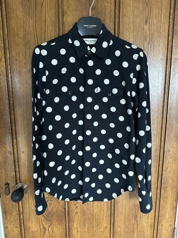 Saint Laurent — Saint Laurent Polka Dot Western Shirt XS Grail — streetwear — resale
