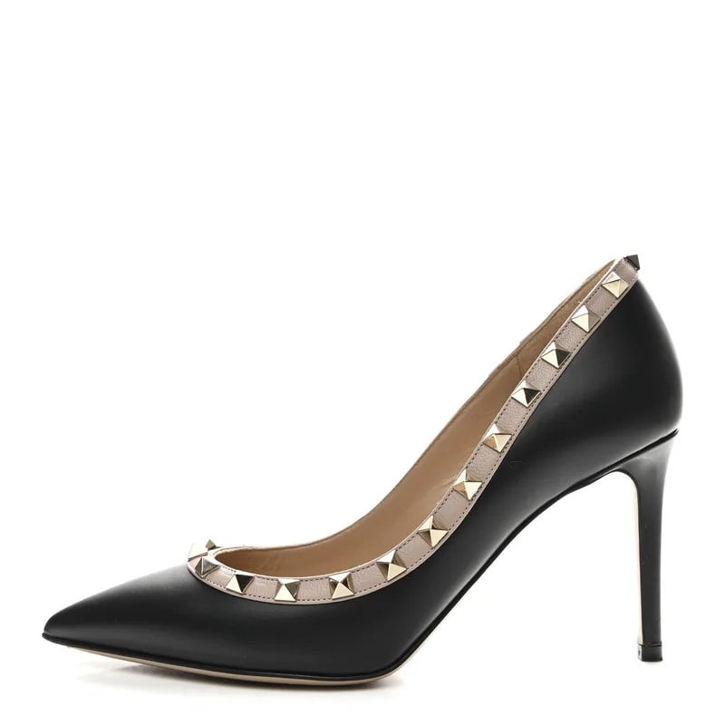 Valentino Garavani — Rockstud 85mm 37 Poudre — Designer Shoe — resale