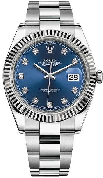 Worldofluxuryus — Rolex Datejust Stainless Steel & 18K White Gold & Diamonds — Watch — resale