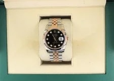 Rolex — 2008 Rolex Datejust 116231 Black Diamond Dial TT Rose 18kt Jubilee No Paper 36mm — Watch — resale