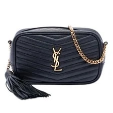 Saint Laurent — Saint Laurent Mini Grain de Poudre Monogram Lou Camera — Handbag — resale