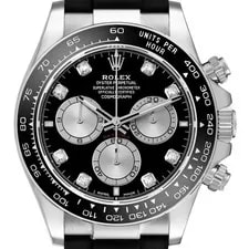 Rolex — Rolex Daytona White Gold Black Diamond Dial 126519 Box Card Unworn — Watch — resale