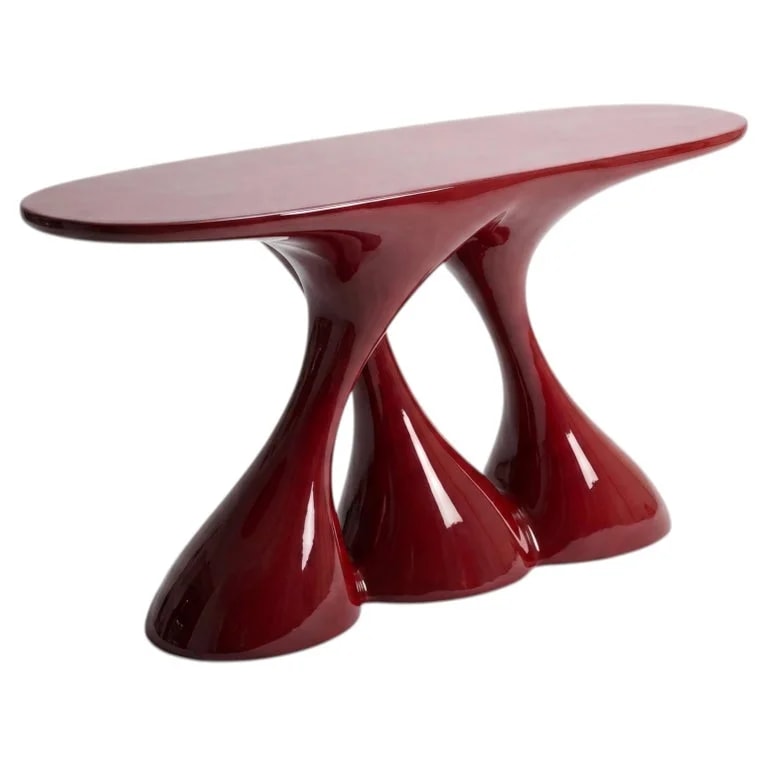 Jaeger-LeCoultre — Sculptural Console With Organic Triple Pedestal Base in Custom RAL Colors — Furniture — resale