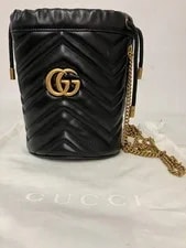 Gucci — Gucci GG Marmont Bucket Antique Drawstring — Handbag — resale