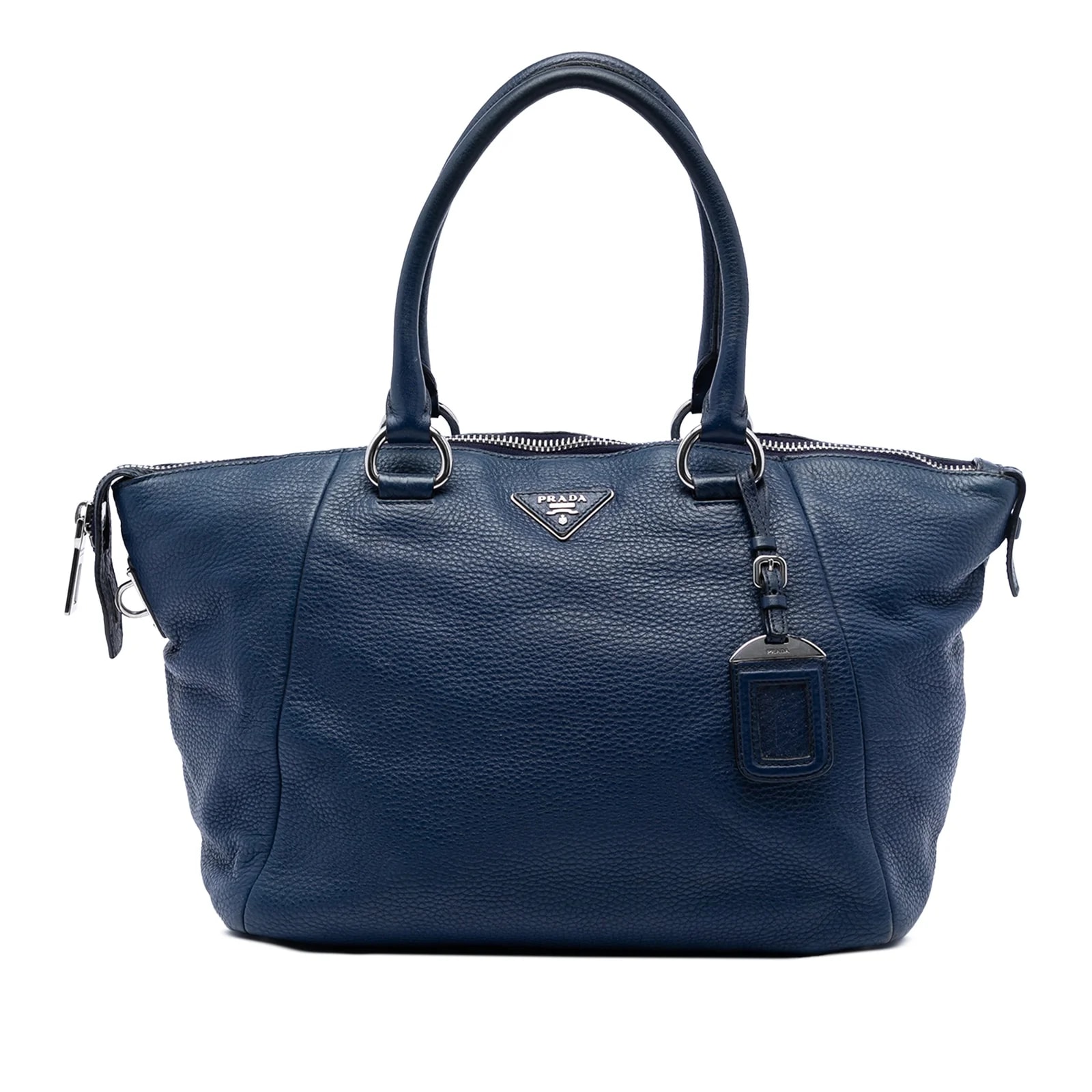 Prada — Vitello Daino Double Handle Satchel — Handbag — resale