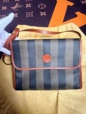 Fendi — Fendi Pequin Stripe Dust Auth — Handbag — resale