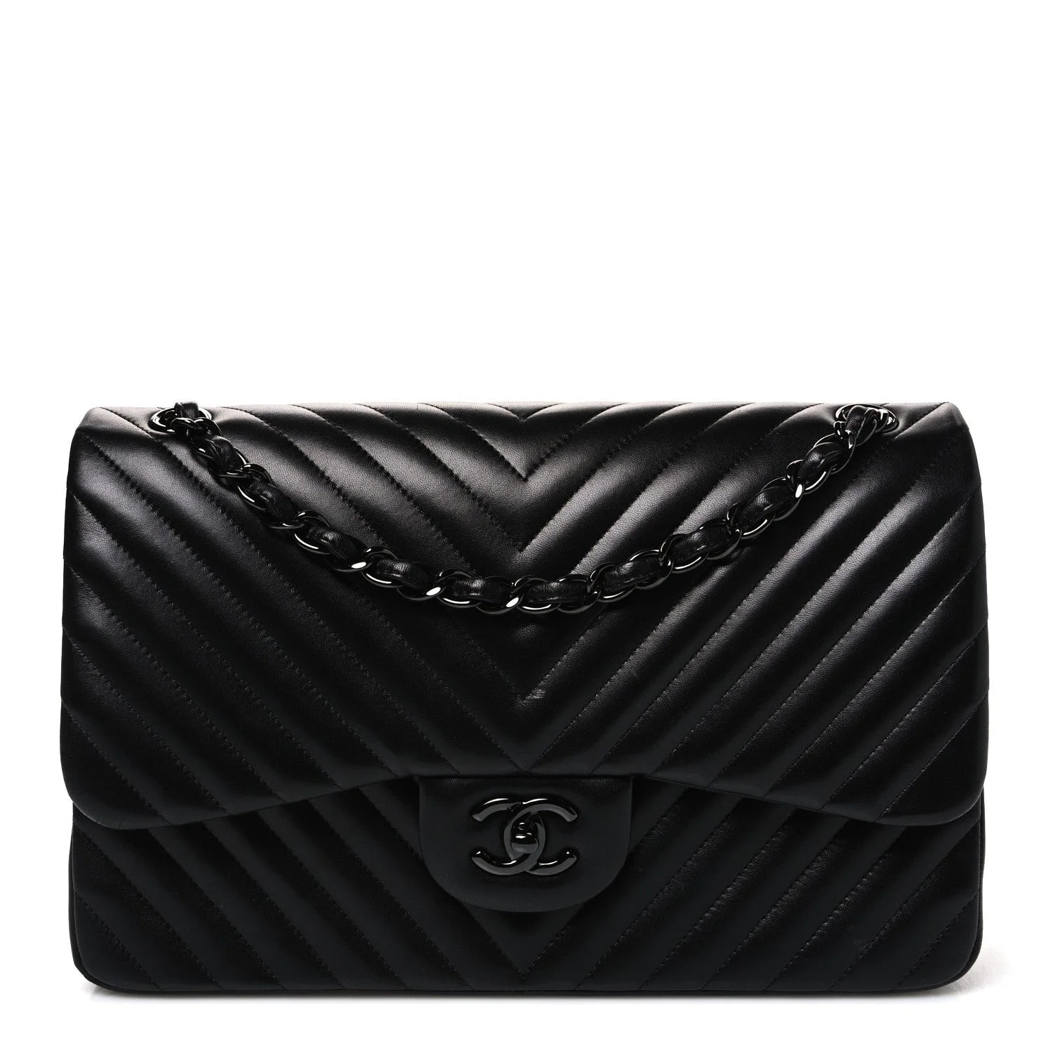 Chanel — Chevron Double Flap So — Handbag — resale