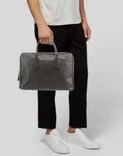 Prada — Prada Lux Briefcase Grigio Work Laptop — Handbag — resale