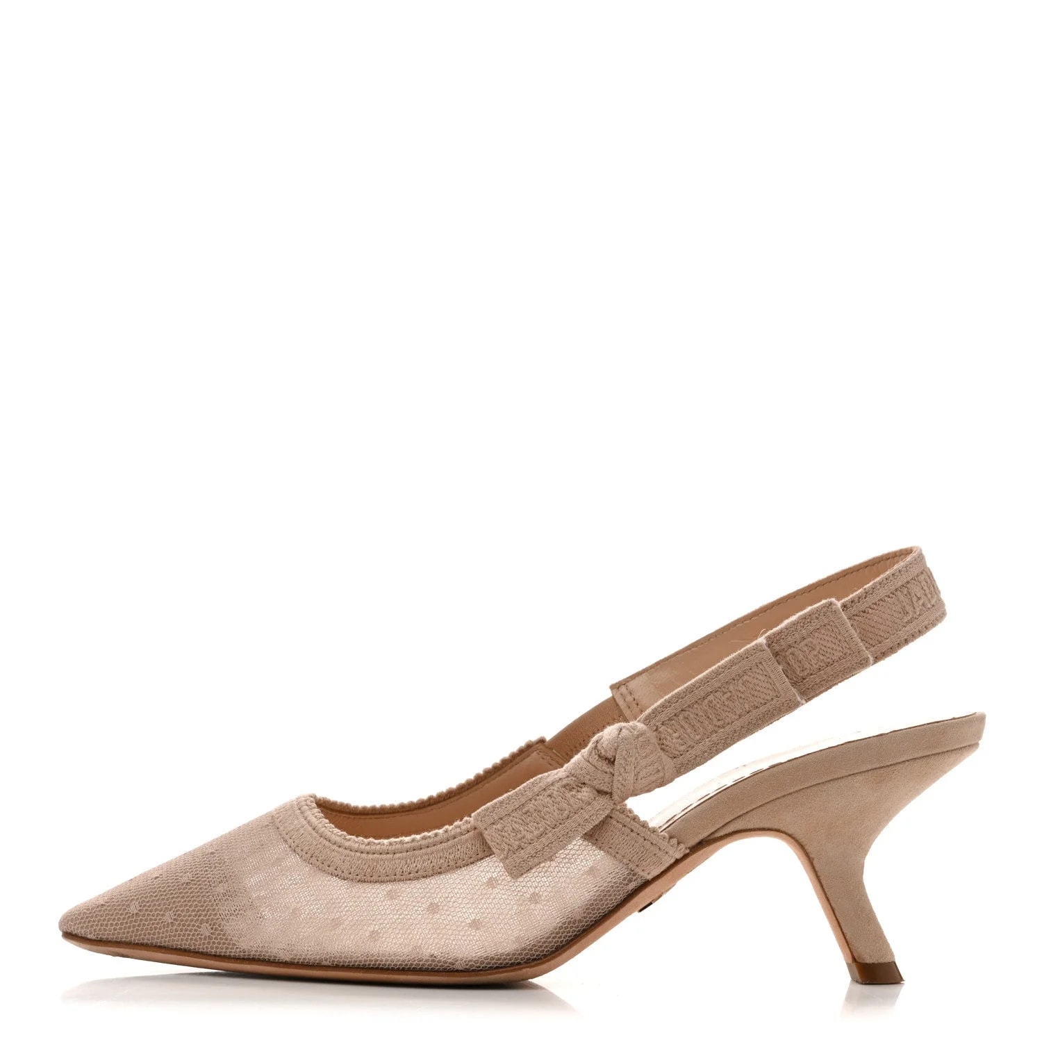 Dior — Ribbon J'Adior Slingback 65mm 35.5 Nude — Designer Shoe — resale