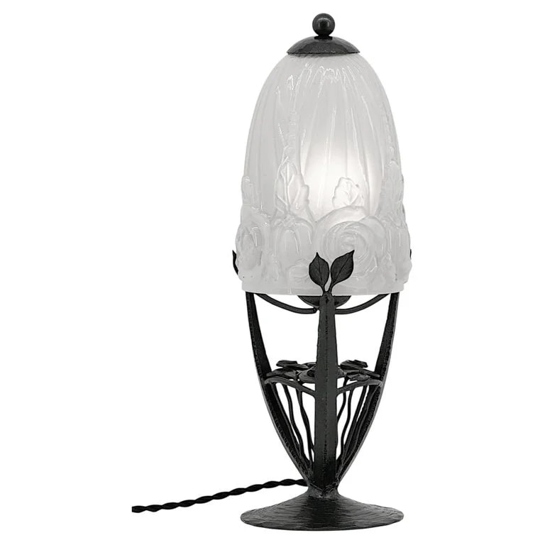 Cristalleries De Baccarat, Hettier & Vincent — Hettier-vincent & Baccarat Art Deco Lamp, 1920 — Furniture — resale