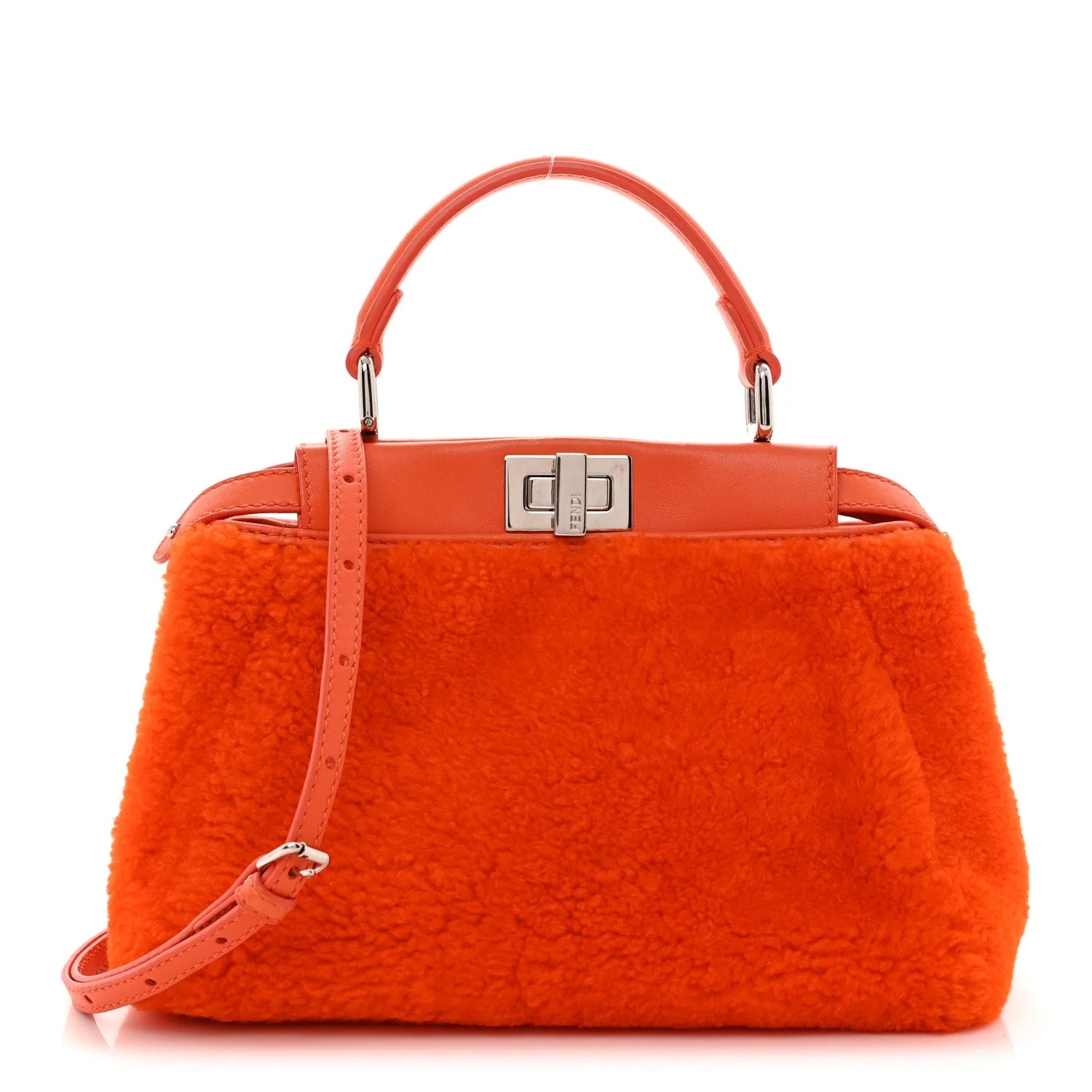 Fendi — Mini Peekaboo Iconic Satchel Arancio — Handbag — resale