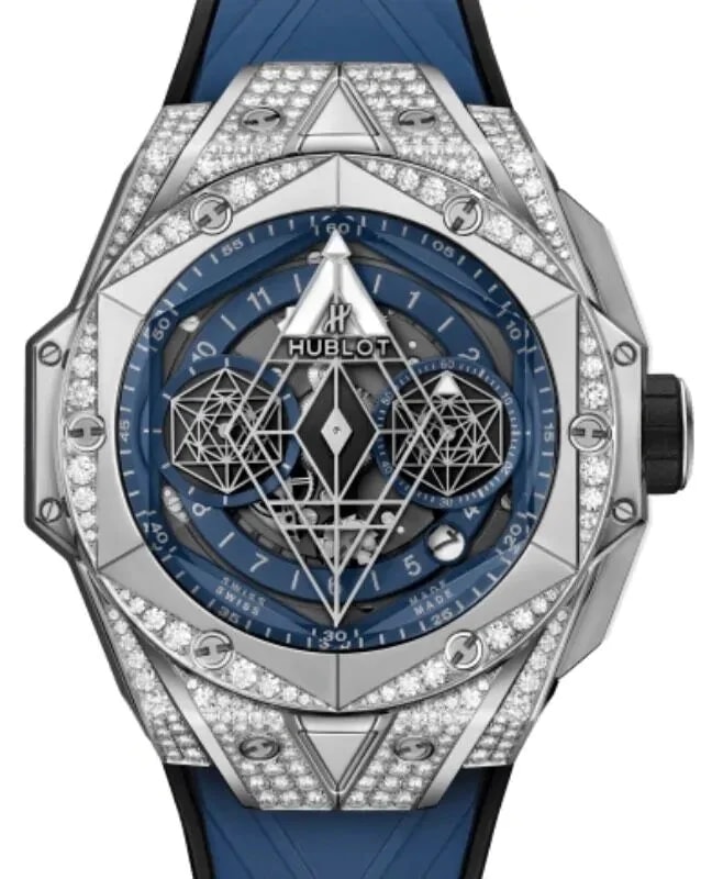 Worldofluxuryus — Hublot Big Bang Sang Bleu II Titanium Blue Pavé Titanium — Watch — resale