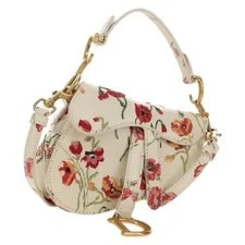 Dior — Christian Dior Saddle 2way White Gold Auth 181753SAM — Handbag — resale