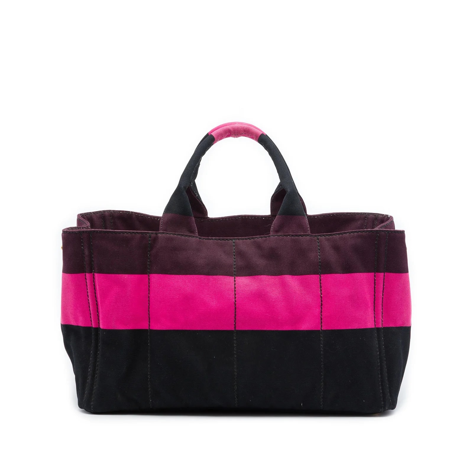 Prada — Large Striped Canapa — Handbag — resale