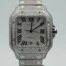 Cartier — Cartier Santos 100 4072 WSSA0009 Stainless Steel 37mm W Papers New — Watch — resale