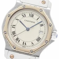 Cartier — Cartier Santos Octagon LM YG Bezel Date Quartz _940021 — Watch — resale