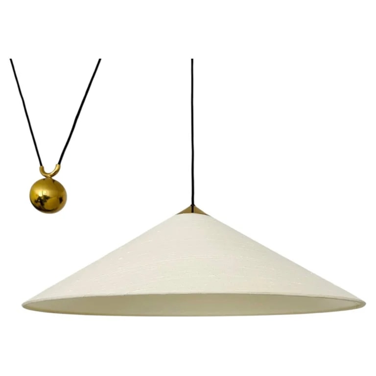 Florian Schulz — Large Adjustable Pendant With Counterweight By Florian Schulz — lighting — resale