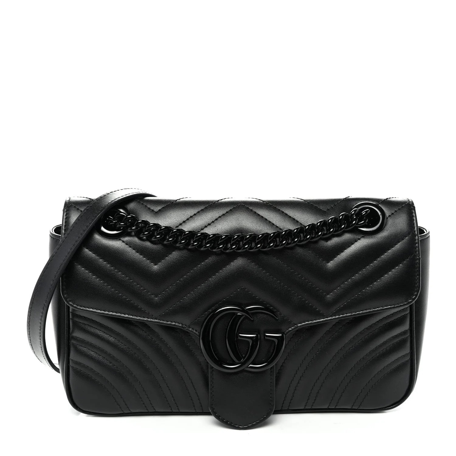 Gucci — Matelasse Monochrome Small GG Marmont — Handbag — resale