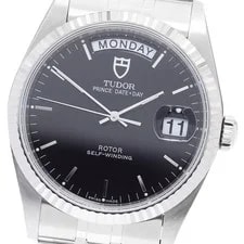 Tudor — Tudor Prince Date Day 76214 WG Bezel Black Dial Automatic Watch_899121 — Watch — resale