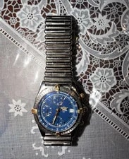 Breitling — Breitling Chronomat Chronograph Blue Dial Quartz Date Steel Bracelet 100m — Watch — resale