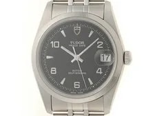 Tudor — Tudor Prince Date 74000N Stainless Steel SS Black Dial — Watch — resale