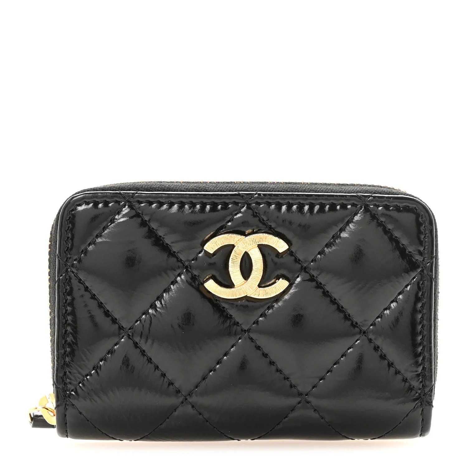 Chanel — Shiny Textured CC Zip Coin — Handbag — resale