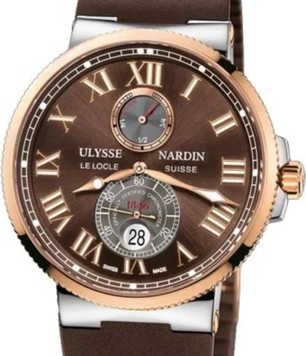 Worldofluxuryus — Ulysse Nardin Marine Maxi Marine Chronometer 18K Rose Gold and Steel — Watch — resale