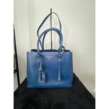 Prada — Prada Medium Double Bluette Strap Tag Entrupy — Handbag — resale