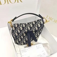 Dior — Dior Saddle Embroidered Monogram Print Magnetic Buckle - Excellent #951G18 — Handbag — resale