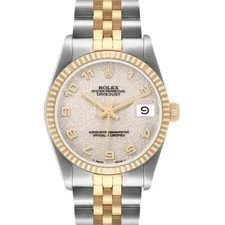 Rolex — Rolex Datejust 31 Midsize Steel Yellow Gold Ivory Dial 68273 — Watch — resale
