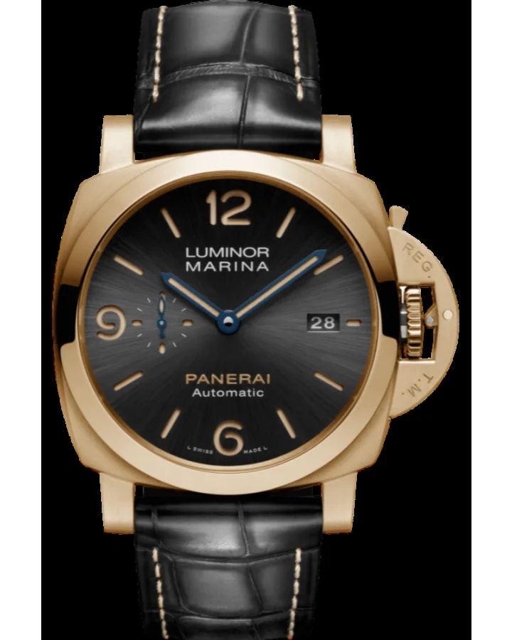 Worldofluxuryus — Panerai Luminor Marina 18K Yelloy Gold — Watch — resale