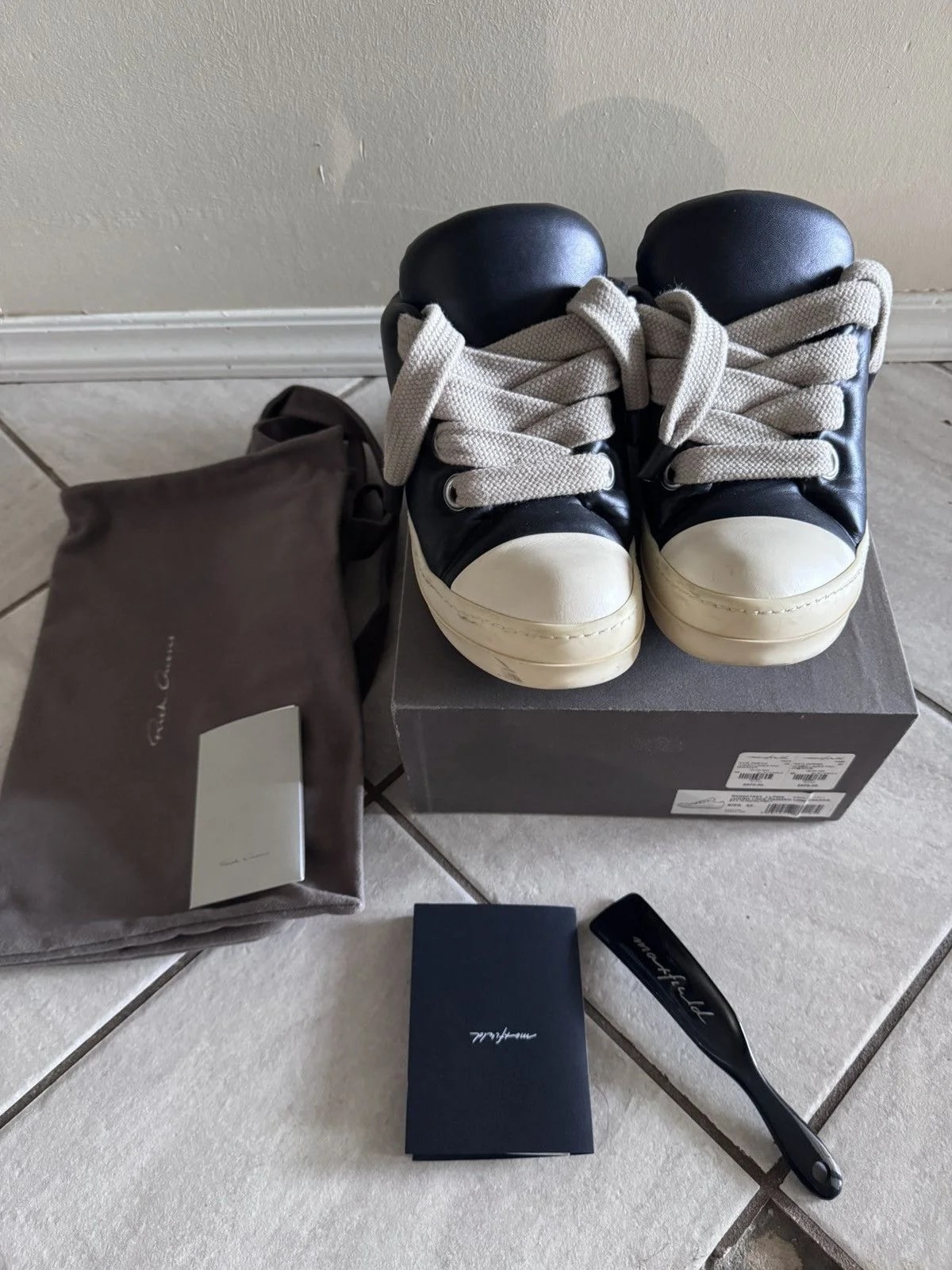 Rick Owens — Rick Owens Jumbo Lace Padded Low Full Set — Sneaker — resale