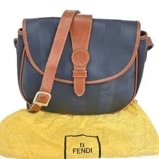 Fendi — Fendi Pequin Pattern GHW Italy 31TA412 — Handbag — resale