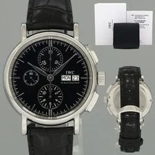 IWC — Papers IWC Portofino Chronograph IW3783-03 Black 41mm Box — Watch — resale