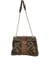 Fendi — Fendi Pattern Maxi Baguette Chain Allover 8BT143 — Handbag — resale