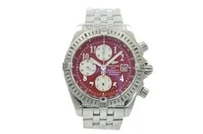 Breitling — Breitling Chronomat Evolution 44mm a13356 Red Factory Dial 2005 With — Watch — resale