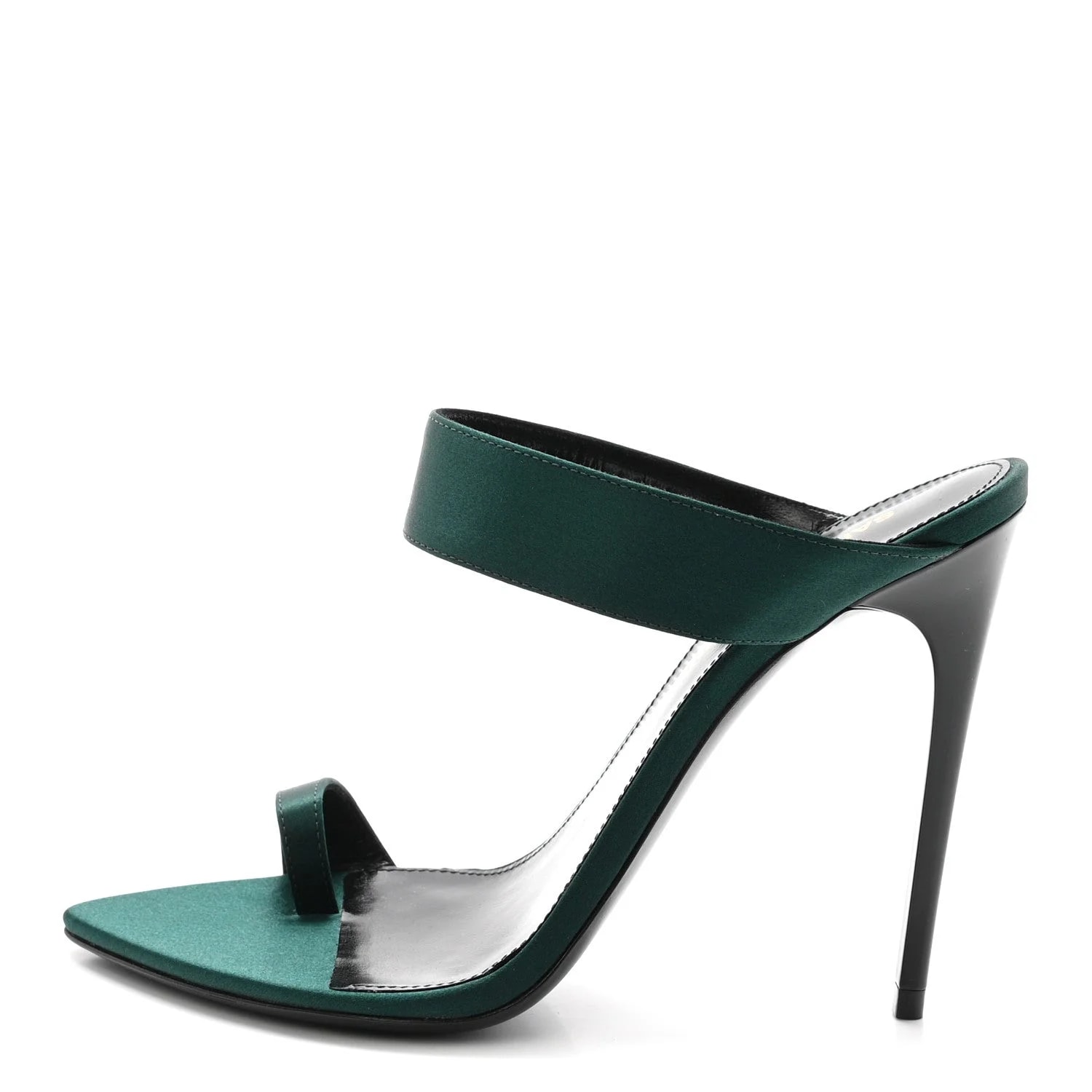 Saint Laurent — Crepe Martha Mule 110 35.5 Dorian — Designer Shoe — resale