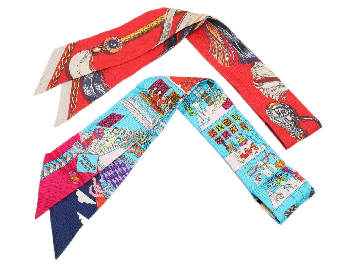 Hermès — Hermès Cavalcades and la Maison des Carrés Twilly Pair — Accessory — resale