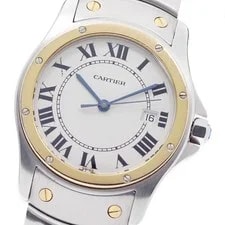 Cartier — Cartier Santos Rondo MM W20037R3 Date Beige Dial Quartz Boy's Watch_954696 — Watch — resale