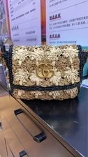 Gucci — Gucci Marmont Woven Straw Chain — Handbag — resale