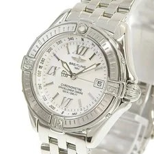 Breitling — Breitling Cockpit Lady Date A71365 White Shell Dial SS Stainless Steel Qua — Watch — resale