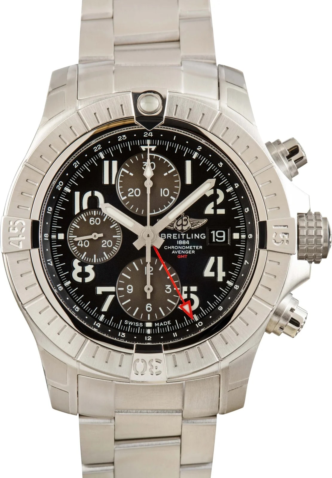 Breitling — Breitling Avenger Chronograph GMT 45 Black Dial — Watch — resale