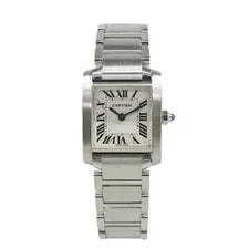 Cartier — Cartier Tank Francaise SM Quartz Stainless Steel Ivory Dial — Watch — resale