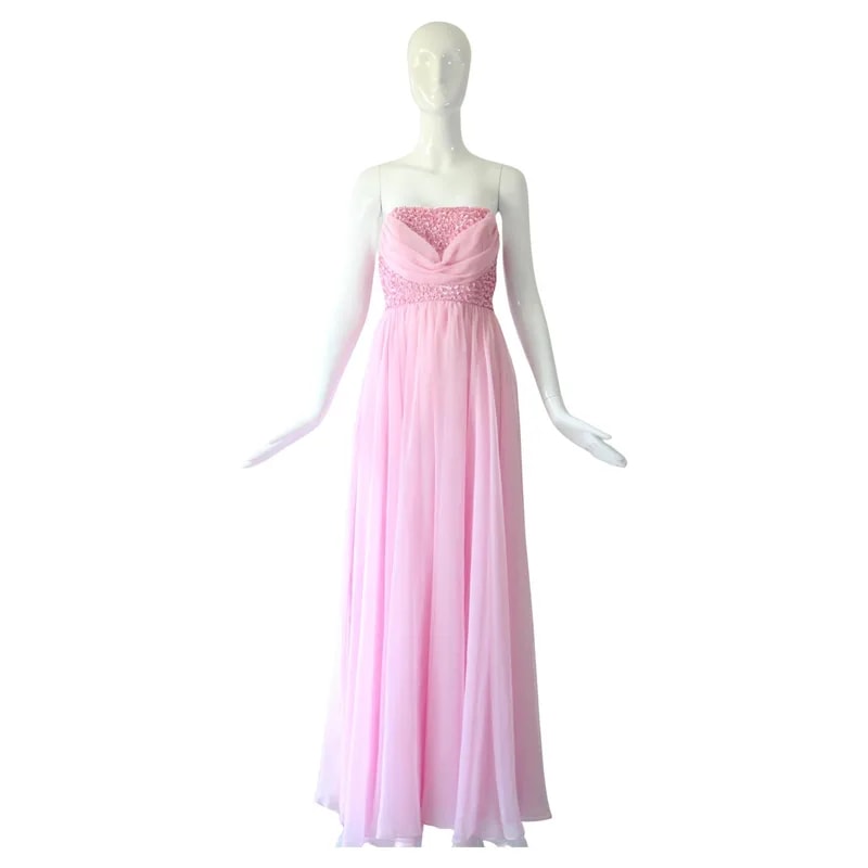 Mike Benet — 1960s Strapless Evening Gown — Clothing — resale